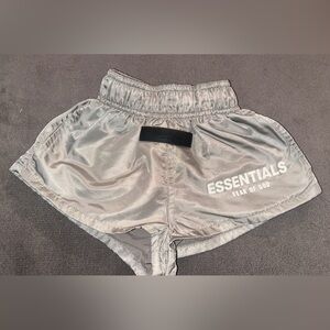 Essentials Fear of God Baby Gray Elastic Shorts